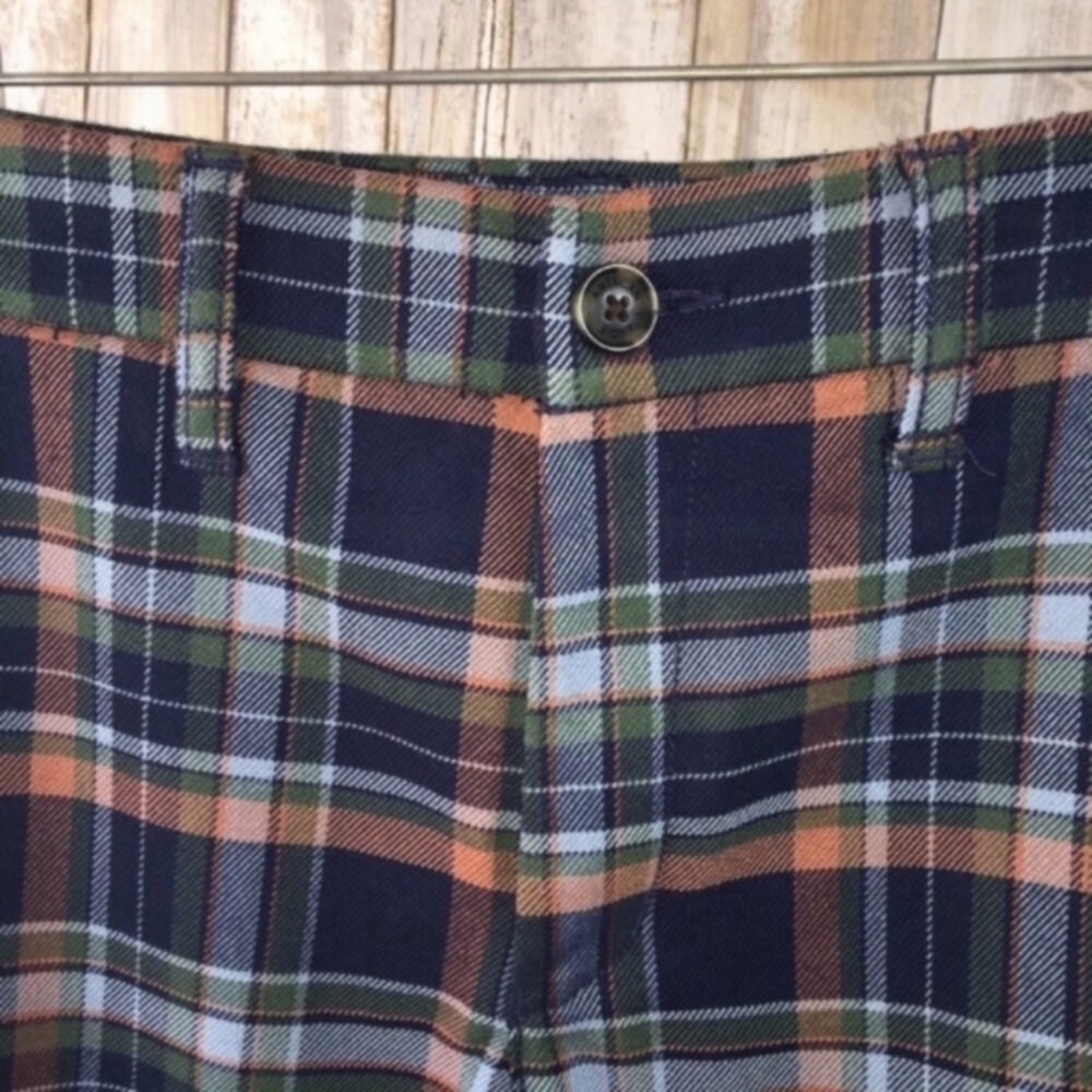 American Eagle Super High Rise Stretch Skinny Blue Plaid Trousers - Picture 6 of 9